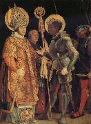 Grunewald, Matthias The Meeting of St Erasmus and St Maurice oil painting on canvas